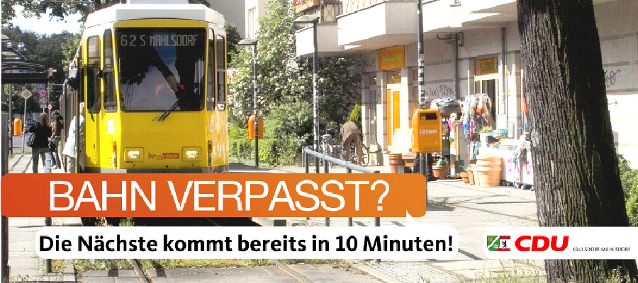 Ab Dezember 2015 plant die BVG und das Land Berlin die Linienführung der Tram 63 bis Rahnsdorfer Straße auszuweiten. Ein seit Jahren geforderter Zehn-Minuten-Takt für Mahlsdorf wird dadurch ermöglicht!