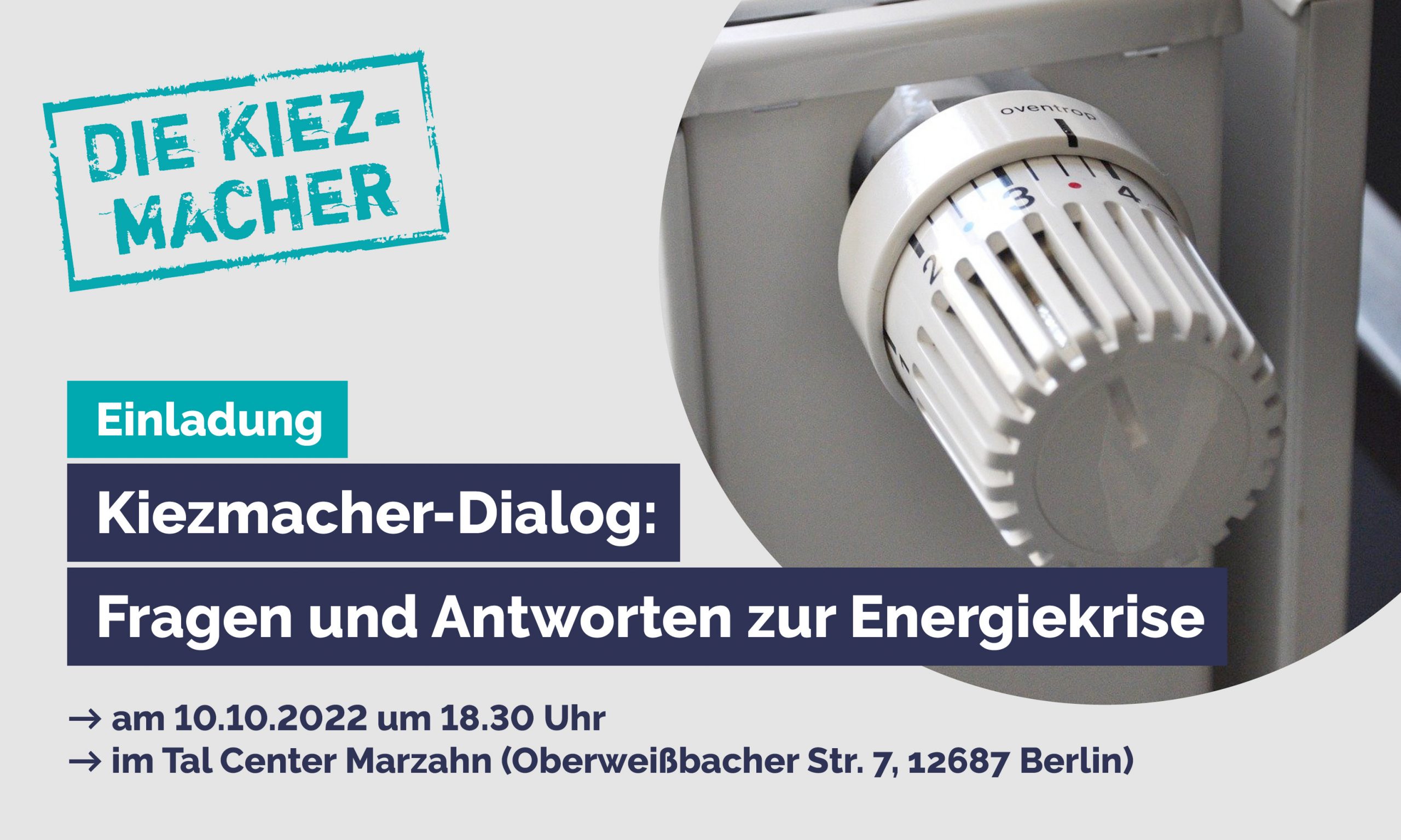 Kiezmacher-Dialog “Fragen und Antworten zur Energiekrise”