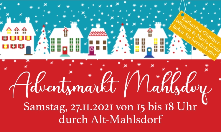 Bald ist es soweit - unser Adventsmarkt in Mahlsdorf wird am Samstag, den 27.11. von 15-18 Uhr für Euch eröffnet!