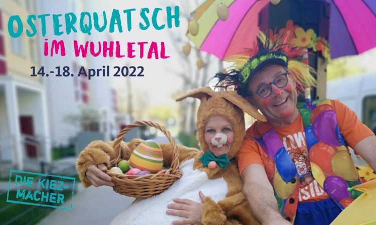 Noch eine Woche bis zum bunten Osterfest und unsere Vorfreude steigt. Wir KIEZMACHER haben einige schöne Osteraktionen geplant und freuen uns schon jetzt auf viele leuchtende Kinderaugen. In diesem Jahr starten wir am Gründonnerstag in das Osterfest.